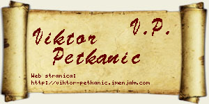 Viktor Petkanić vizit kartica